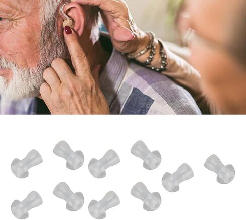 10pcs Hearing Aid Ear Tips, Soft Silicone Earplug Domes for BTE,ITE and Pocket Ear Bud Replacements (Small) in Saudi Arabia