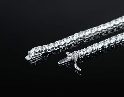 قلادة فولوكا 18 قيراط مطلية بالذهب الأبيض 4 مم تشيكوسلوفاكيا للتنس سلسلة الهيب هوب للرجال والنساء 18 بوصة خالية من النيكل in Kuwait