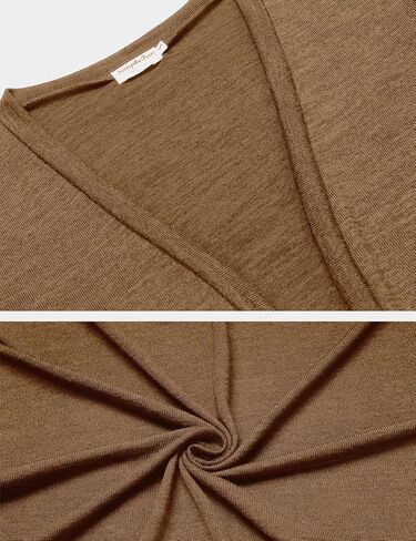 SimpleFun Womens Long Sleeve Lightweight Open Front Knit Long Cardigans Sweaters with Pockets in Saudi Arabia