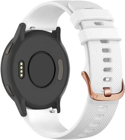 أحزمة ساعة من السيليكون متوافقة مع Garmin Vivoactive 4S / Venu 2S / Venu 3S / Vivomove 3S، 18 ملم أشرطة معصم بديلة رياضية ناعمة لـ Garmin Forerunner 255s/265S in Kuwait