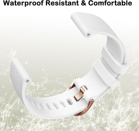 أحزمة ساعة من السيليكون متوافقة مع Garmin Vivoactive 4S / Venu 2S / Venu 3S / Vivomove 3S، 18 ملم أشرطة معصم بديلة رياضية ناعمة لـ Garmin Forerunner 255s/265S in Kuwait