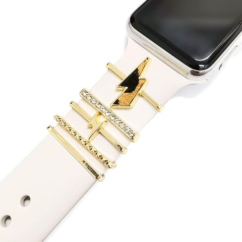 سحر لسوار ساعة Apple 41 مم 45 مم 40 مم 44 مم 38 مم 42 مم للنساء، حلقات حلقية مزخرفة معدنية لامعة إكسسوارات مجوهرات لسلسلة iwatch 9 8 7 6 5 4 3 SE، ساعة جالاكسي 6/5/4، حزام سيليكون سوار ساعة ساحر in Kuwait