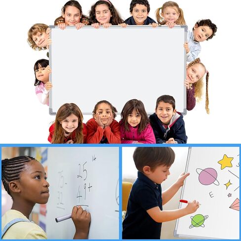 Tinlade 6 Pack Magnetic Dry Erase Whiteboard Message Presentation White Board White Board Dry Erase Aluminum Frame Hanging Whiteboard for School Home Office (18 x 24 Inches) in Saudi Arabia