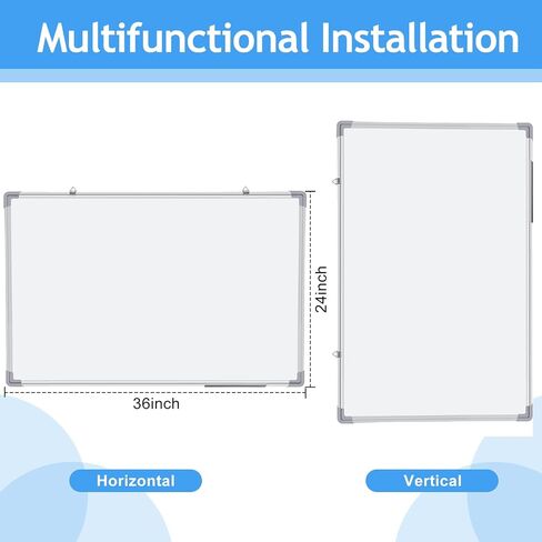 Tinlade 6 Pack Magnetic Dry Erase Whiteboard Message Presentation White Board White Board Dry Erase Aluminum Frame Hanging Whiteboard for School Home Office (18 x 24 Inches) in Saudi Arabia