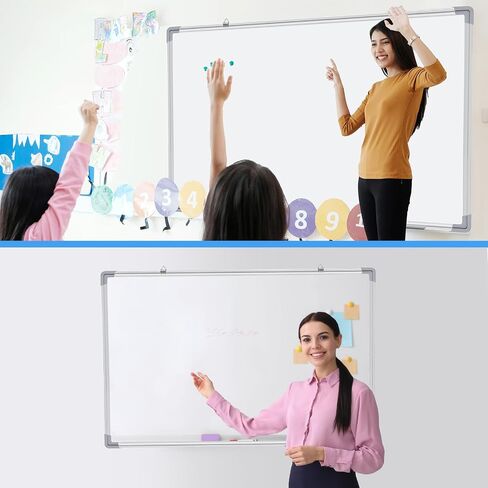 Tinlade 6 Pack Magnetic Dry Erase Whiteboard Message Presentation White Board White Board Dry Erase Aluminum Frame Hanging Whiteboard for School Home Office (18 x 24 Inches) in Saudi Arabia