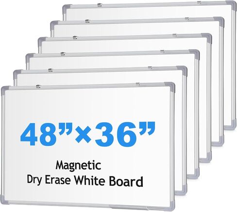 Tinlade 6 Pack Magnetic Dry Erase Whiteboard Message Presentation White Board White Board Dry Erase Aluminum Frame Hanging Whiteboard for School Home Office (18 x 24 Inches) in Saudi Arabia