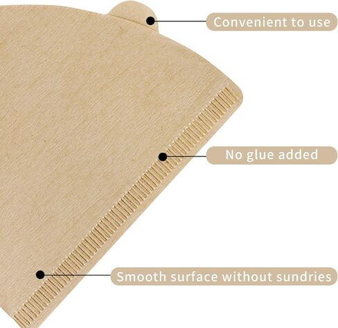300 Counts Coffee Filters Cone Coffee Filters V60 Coffee Filter No.2 Coffee Filters 2-4 Cups Pour Over Coffee Filter Cone Natural Paper Coffee Filters (Unbleached) in Saudi Arabia