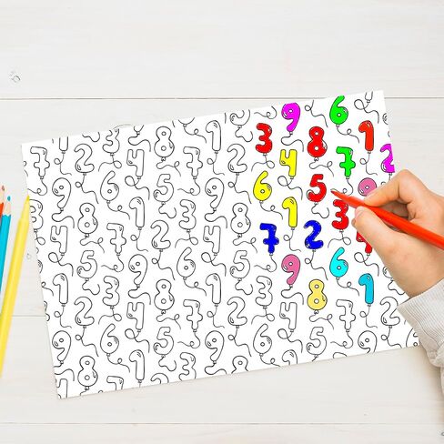 Dtiafu Drawing Birthday Wrapping Paper- Funny Kids Birthday Drawing Wrapping Paper Related Pattern Gift Wrap for Boys Girls Birthday Baby Shower Holiday- 20 x 28 Inches Per Sheet(8 Sheets) in Saudi Arabia