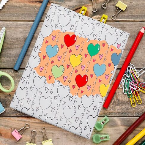 Dtiafu Drawing Birthday Wrapping Paper- Funny Kids Birthday Drawing Wrapping Paper Related Pattern Gift Wrap for Boys Girls Birthday Baby Shower Holiday- 20 x 28 Inches Per Sheet(8 Sheets) in Saudi Arabia