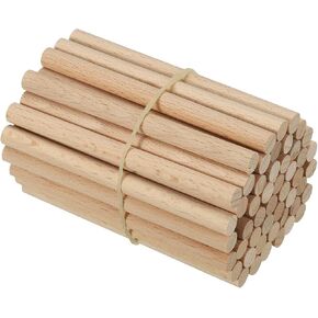 PATIKIL 5/16 x 4 Inch Dowel Rods Wood Sticks, 50 Pcs Unfinished Wooden Dowel Rods Round Dowels Hardwood Sticks for DIY Crafts and Home Decor