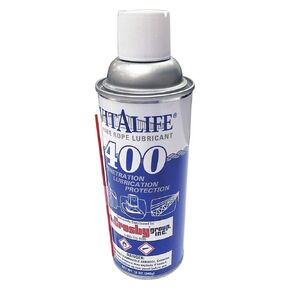 Crosby 1038946 Vitalife V-400 Standard Wire Rope Lube | 12 Ounce Aerosol Can | Reduces Friction | Non-Tacky | Inner Strand Preservation and Lubricity