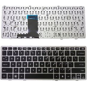 Laptop Replacement US Layout Keyboard for HP EliteBook 2560 2560p 2570 2570P 6037B0080202 701979-001 700948-001 696693-001 691658-001 651390-AB1 6037B0065301 6037B0055113 Silver Frame