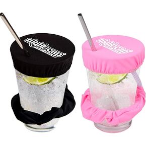 Nightcap The Original Drink Cover Scrunchie – As Seen On Shark Tank And TikTok - Reusable - Wear On Wrist Or In Hair, Prevent Drink Spiking - Sanitary Pocket Keeps Cover Clean