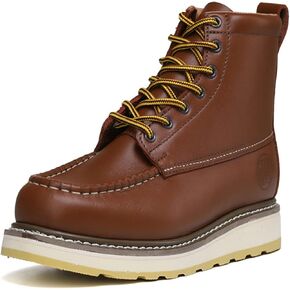 HANDPOINT Men's Lace-up Work Boots 6" with soft Toe Brown H84994EE(numeric_8.5)