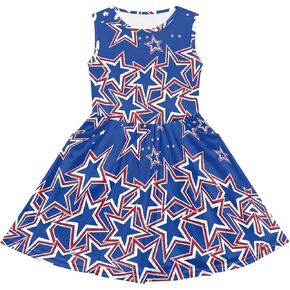 Girls Cute Floral Summer Dress with Pockets Soft Loose Fit Swing Twirly Sundress Size 3-14 Years Old