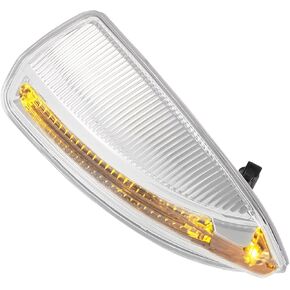 Motoforti Side Mirror Turn Signal Indicator LED Light, Left Driver Side, for Mercedes-Benz C63 AMG 2008-2014, ABS Plastic, 2048200721, Clear