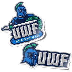 Desert Cactus University of West Florida Stickers UWF Agronauts Vinyl Decal Laptop Water Bottle Car Scrapbook (4 Inch Set V1)