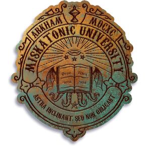 Miskatonic University Copper Lovecraft Sticker Decal Notebook Car Laptop 5"x5.5" (Color)