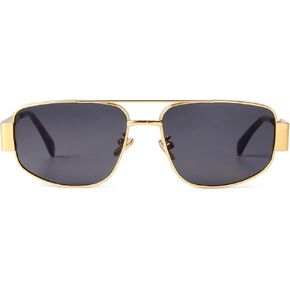 JUDOO Trendy Aviator Sunglasses for Women Men Gold Metal Frame Retro Driving Pilot Sunglasses Shades Womens Sunglasses, 57MM