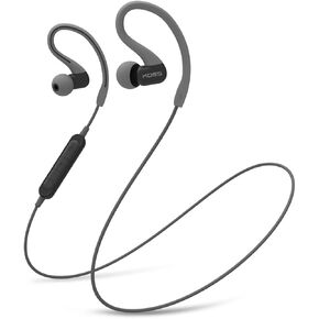 Koss BT232i Wireless Bluetooth Earclips, In-Line Microphone, Volume Control and Touch Remote, Sweat Resistant, Dark Grey and Black