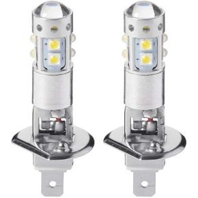 MASO 12-30V H1 LED Fog Light Bulbs 50W 6000K Super Bright White Car Fog Lights/Daytime Running Lights Bulbs(Pack of 2)