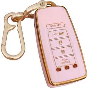 TPU for Acura Key Fob Cover with Keychain Keyless Entry Remote Control Key Fit for Acura ILX MDX RDX RLX TLX Smart Key Shell (White, 5-Buttons)