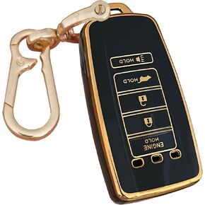 TPU لغطاء Acura Key Fob مع سلسلة مفاتيح للتحكم عن بعد للدخول بدون مفتاح مناسب لـ Acura ILX MDX RDX RLX TLX Smart Key Shell (أبيض، 5 أزرار)