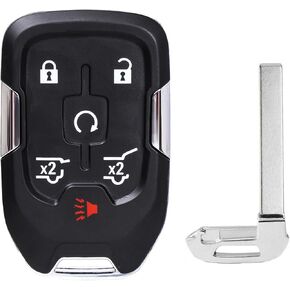 Replacement Compatible for Chevy Suburban Tahoe GMC Yukon/Yukon XL 2015-2020 Keyless Entry Remote Control Start Self-prgrammed Key Fob (HYQ1AA, 6 Button, Original Chip) 1PCS