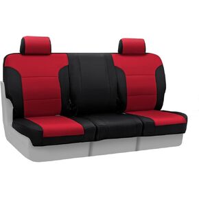 Coverking Custom Fit Front 50/50 Bucket Seat Cover for Select Ford F-Series Models - Neosupreme Solid (Black)