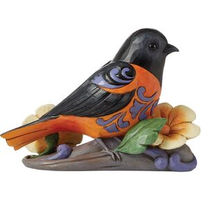 Enesco Jim Shore Heartwood Creek Baltimore Oriole Bird Figurine, 4.25 Inch, Multicolor