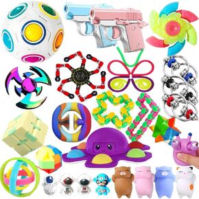 30 Pack Fidget Toys Set,Kids Fidget Toys,Fidget Box for Girls Boys,Stuffer Gifts,Party Favors Autism Autistic Children,Small Mini Bulk Toy,Carnival Treasure Classroom Prizes
