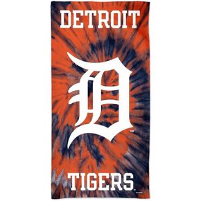 WinCraft Licensed MLB 100% Cotton Tie Dye Beach Towel 60" x 30" (Detroit Tigers)