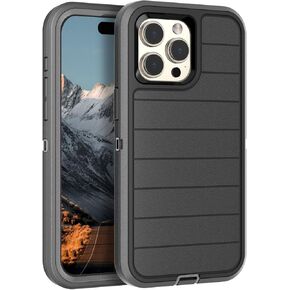 for iPhone 15 Case,Heavy Duty 3-Layer[Shockproof][Dropproof][Dust-Proof] Durable Military Grade Full Body Rugged Protection Cover Case for Apple iPhone 15 5G 6.1 inch,Black