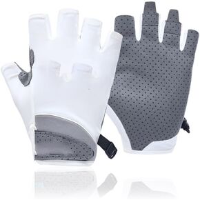 Ice Silk Gloves, Sports Fitness Cycling Gloves, Half Finger Touch Screen Breathable Sun Protection Gloves for Men and Women