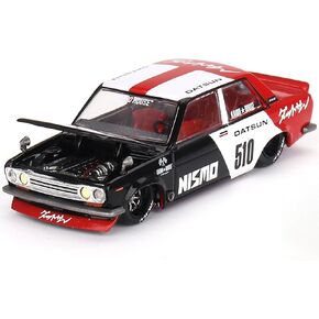True Scale Miniatures Model Car Compatible with Nissan Datsun Street 510 Racing V1 Limited Edition 1/64 Diecast Model Car Kaido House KHMG102