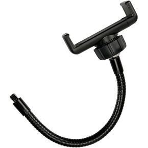 Portable Hose Phone Clip Smartphone Live Broadcast Clamp Holder Ring Light Stand Compatible with Most Cellphones, Black
