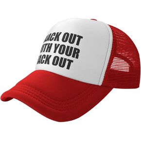 Black Out with Your Rack Out Funny Adjustable Mesh Trucker Hat for Adults Unisex Classic Hats Fishing Caps Black