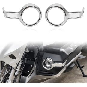 Chrome Fog Light Trim Ring for Gold Wing 18-23, Motorcycle Fog Lights Trim Fog Lights Bezel Decorative Frame Sticke for Honda Gold Wing Tour GL 1800 2018-2023 Accessories
