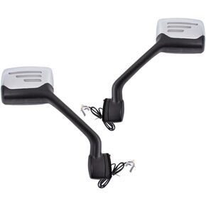 Chrome Hood Mirror Assembly with LED light Three Lines fit for Truck Kenworth T680 Driver and Passenger side One Pair no heater 2013-2019 in Kuwait