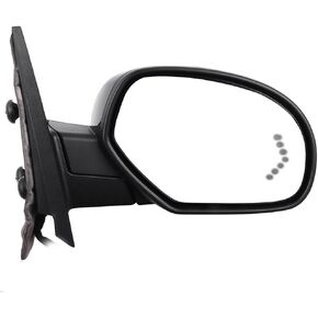 ECCPP Pessenger Side Door Mirror Mirror Replacement Fit For Chevy For GMC Automotive 2007-2013 For Chevy For GMC with Amber Arrow Turn Signal Power Controlling Heated Features and Puddle Lights