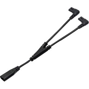 GINTOOYUN IEC 320 C8 إلى ثنائي C7 Y كابل الطاقة الفاصل الشكل 8 ذكر إلى مزدوج الزاوية اليمنى شاحن أنثي 1 في 2 خارج التيار المتناوب سلك الطاقة
