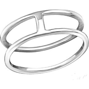 .925 Sterling-Silver Midi Ring, Mid Finger Ring (Hypoallergenic)