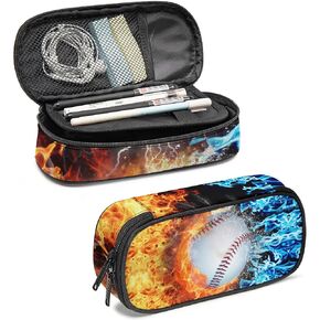 Soccer Pencil Case, Cool Pencil Box for Boys Girls Kids, Large Capacity Pencil Pen Bag with Zipper, Multifunction Pencil Pouch for School Student Teen