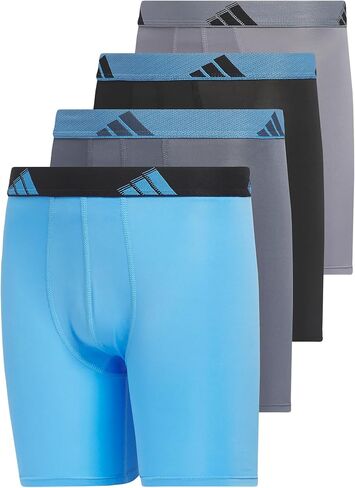 adidas Boys' Athletic Fit Microfiber Long Boxer Brief Underwear (4-Pack) Designed for Active Sport and All Day Comfort in Saudi Arabia