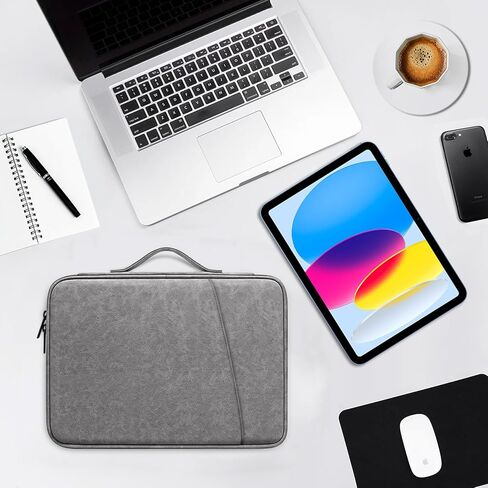 حقيبة DTTO مقاس 9-11 بوصة لجهاز iPad Air M2/iPad Pro M4 الجديد مقاس 11 بوصة، iPad 10th Gen & iPad Air 5/4th، 10.2 بوصة iPad 9/8/7th، 11 بوصة Galaxy Tab A9+، مقاومة للماء للسفر حقيبة iPad، رمادي فلكي in Kuwait