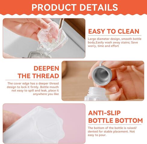 12 قطعة من زجاجات الصلصة البلاستيكية الصغيرة، صندوق توابل صغير، زجاجات ضغط التوابل، حاويات تزيين السلطة لملحقات المطبخ للشواء في الهواء الطلق (أصفر/برتقالي/أخضر/رمادي) in Kuwait