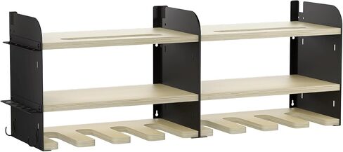 Power Tool Organizer Wall Mount,Cordless Tool Organizer,Garage Organization Tool Storage Rack,3 Layers and 4 Drill Holder Power Tool Organizer,Fathers/Christmas Day Gifts for Men(Black,3L-4H) in Saudi Arabia