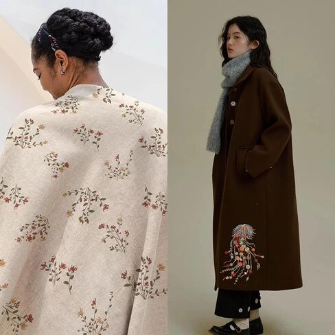 عصا وغرزة التطريز ورقة أنماط التطريز القابلة للذوبان في الماء مثبتات الخياطة مع الزهور المطبوعة مسبقا وأوراق نقل نمط للخياطة اليدوية in Kuwait