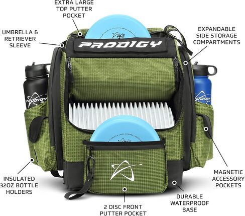 Prodigy Disc BP-1 V3 Disc Golf Backpack | Frisbee Golf Bag with 30+ Disc Capacity | Pro Quality Disc Golf Bag Backpack | Tear and Water Resistant | Tons of Storage | Large Disc Golf Bag in Saudi Arabia