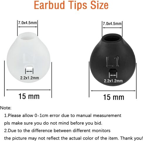 10 Pairs Silicone Earbud Cover Tips Replacement Ear Gels Buds Compatible with Samsung Galaxy Note 5/note 7/s7/s6/s6 Edge/level U Bluetooth Wireless Earbuds Headphone Rubber Tips(White) in Kuwait